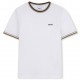 Biały t-shirt dla chłopca Hugo Boss J52368 10P A