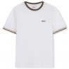 Biały t-shirt dla chłopca Hugo Boss J52368 10P