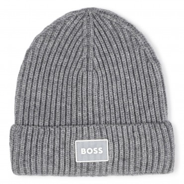 Szara czapka dla chłopca Hugo Boss J52619 A46 A