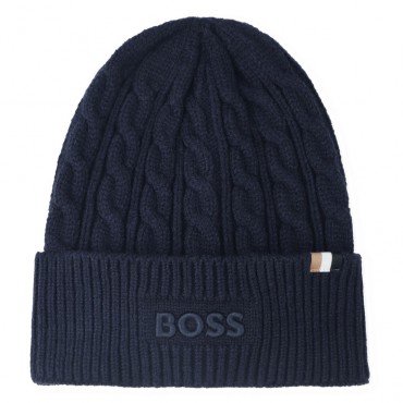 Granatowa czapka dla chłopca Hugo Boss J52624 849 A