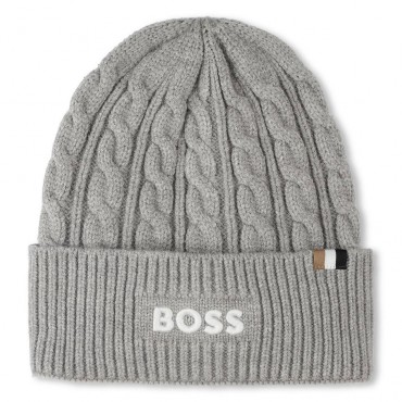 Szara czapka dla chłopca Hugo Boss J52700 A32 A