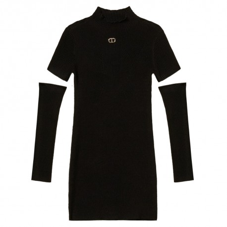 Czarna sukienka Twin Set dla nastolatki 252GJ3040 A