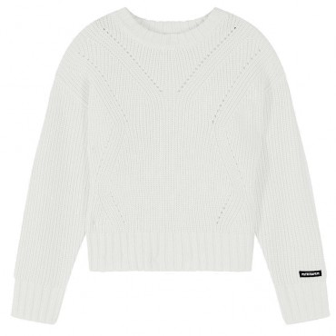 Biały sweter dla dziewczynki Twin Set 7K0070 A