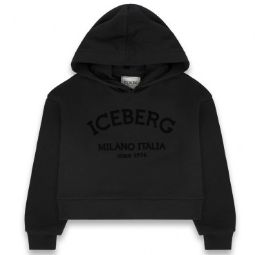 Czarna bluza dla dziewczynki Iceberg MFICE6336J V3