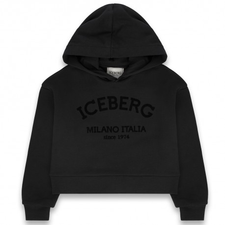 Czarna bluza dla dziewczynki Iceberg MFICE6336J V3 A