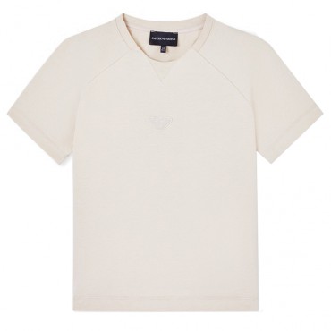 Beżowa koszulka chłopięca Emporio Armani EB000943 A