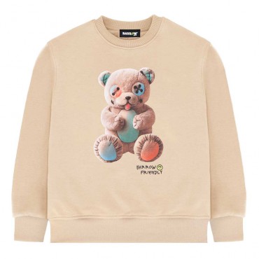 Beżowa bluza dla dziecka Barrow S6BKJUSW005 092 A