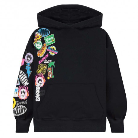 Czarna bluza dla dziecka Barrow S6BKJUHS086 110 A