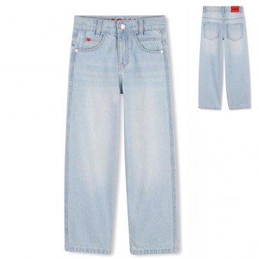 Jeansy chłopięce loose fit Hugo G00991 Z74 A