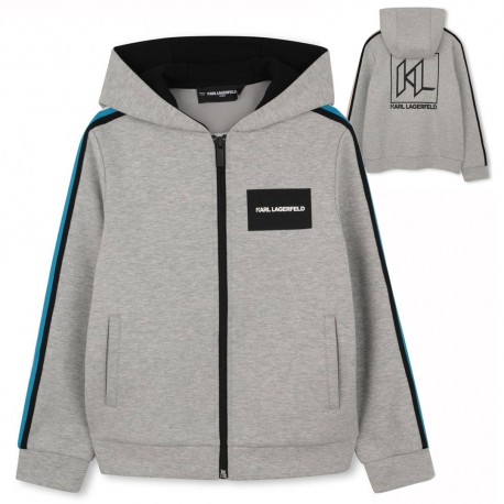 Szara bluza dla chłopca Karl Lagerfeld Z31093 A07 A