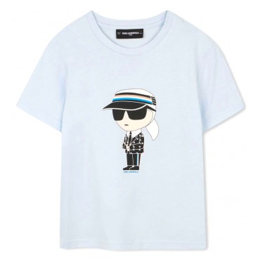 Błękitny t-shirt dla chłopca Karl Lagerfeld Z31096