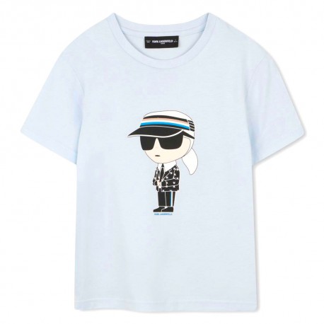 Błękitny t-shirt dla chłopca Karl Lagerfeld Z31096 A