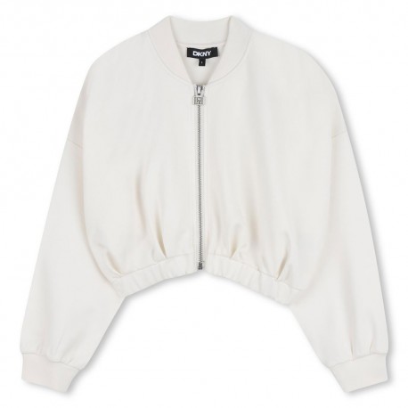 Jasna, krótka bluza dla dziewczynki DKNY D62571 519 A