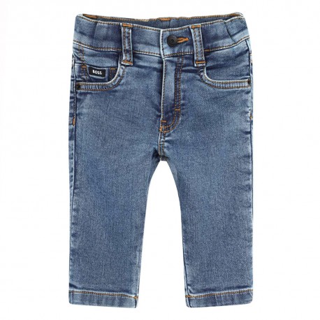 Miękkie jeansy niemowlęce dla chłopca Hugo Boss J52857 Z18 A