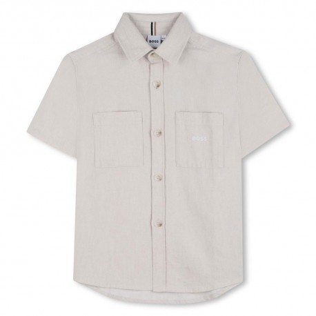 Lniana koszula chłopięca Hugo Boss J52942 130 A