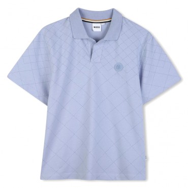 Niebieskie polo dla chłopca Hugo Boss J52962 057