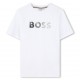 Biały t-shirt dla chłopca Hugo Boss J52983 10P A