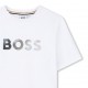 Biały t-shirt dla chłopca Hugo Boss J52983 10P C