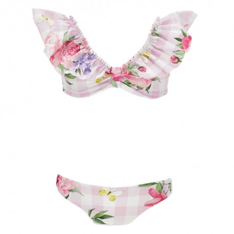 Bikini dla dziewczynki Monnalisa 19G002 7052 0090 A - dwuczęściowy kostium kąpielowy