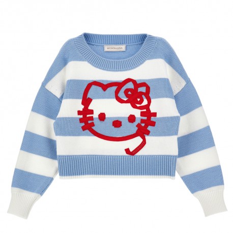 Sweter dziewczęcy Monnalisa 19G606 7029 5899 Hello Kitty A