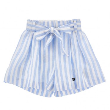 Szorty dziewczęce len + wiskoza Monnalisa 11G415