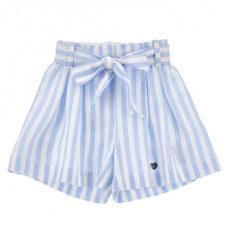 Szorty dziewczęce len + wiskoza Monnalisa 11G415 7320 9958 A