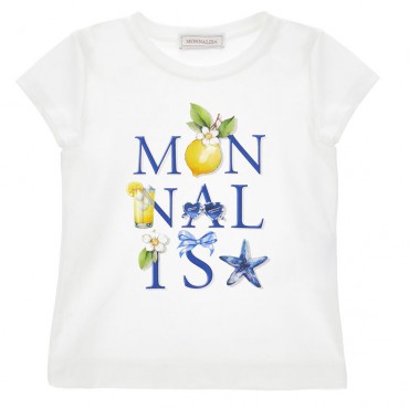 Koszulka dziewczęca Monnalisa 11G621 7201 0099