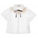 Biała koszula dla dziewczynki Monnalisa 17G300 7153 9903 B