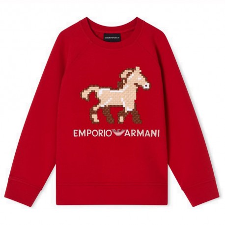 Czerwona bluza chłopięca Emporio Armani EB000915 A