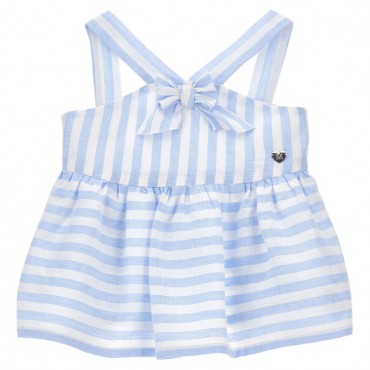 Top dziewczęcy z lnem Monnalisa 11G303 7320 9958