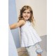 Top dziewczęcy z lnem Monnalisa 11G303 7320 9958 G
