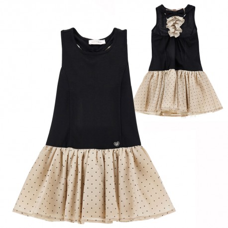 Sukienka dziewczęca w groszki Monnalisa 11G911 7231 5003 A