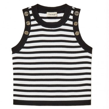 Top dziewczęcy w paski Twin Set 261GJ3062 11008