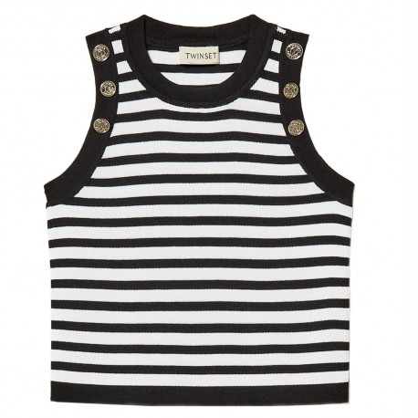 Top dziewczęcy w paski Twin Set 261GJ3062 11008 A