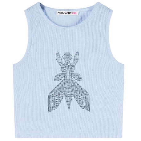 Niebieski top dziewczęcy Patrizia Pepe 7M0977 J267 CB15 A