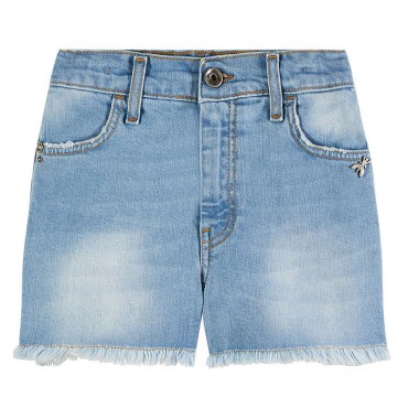 Jeansowe szorty dziewczęce Patrizia Pepe 7P0421 D151 CB17 A