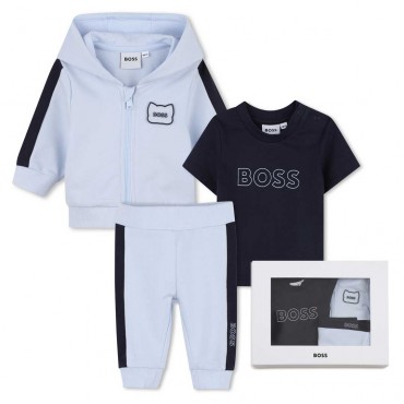 Komplet niemowlęcy dla chłopca Boss J53051 771 A