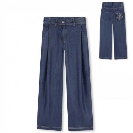 Przewiewne spodnie dziewczęce DKNY D62582 Z28 A