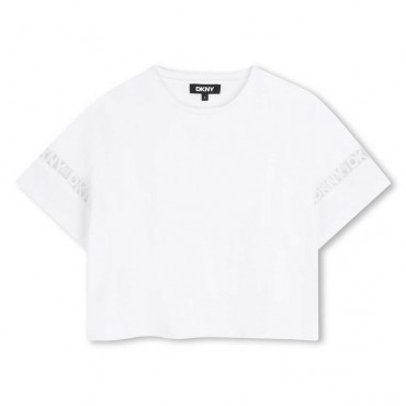 Koszulka dziewczęca oversize DKNY D62623 10P