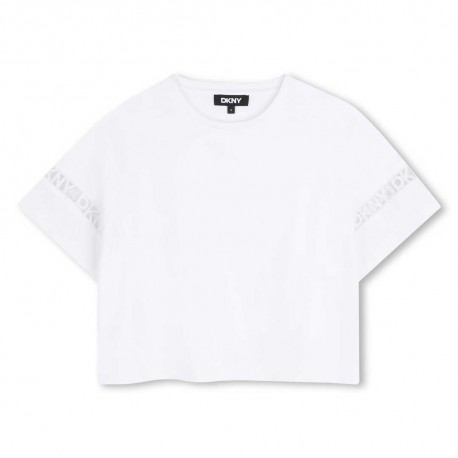 Koszulka dziewczęca oversize DKNY D62623 10P A