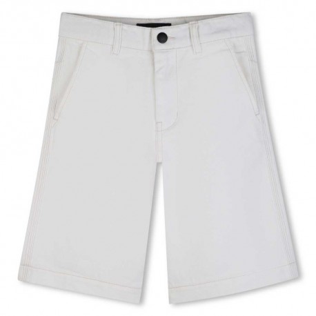 Białe bermudy chłopięce Karl Lagerfeld Z31086 195 A
