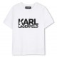 Biały t-shirt dla chłopca Karl Lagerfeld Z31098 10 A