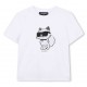 Biały t-shirt dziewczęcy Karl Lagerfeld Z31153 10P C