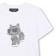 Biały t-shirt dziewczęcy Karl Lagerfeld Z31153 10P E