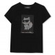 Czarny t-shirt dziewczęcy Karl Lagerfeld Z31158 09B A