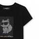Czarny t-shirt dziewczęcy Karl Lagerfeld Z31158 09B C