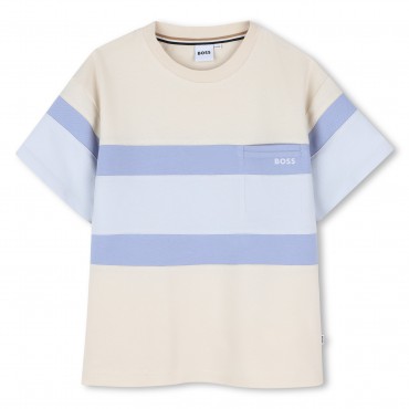 Pastelowy t-shirt chłopięcy Hugo Boss J52985 21C