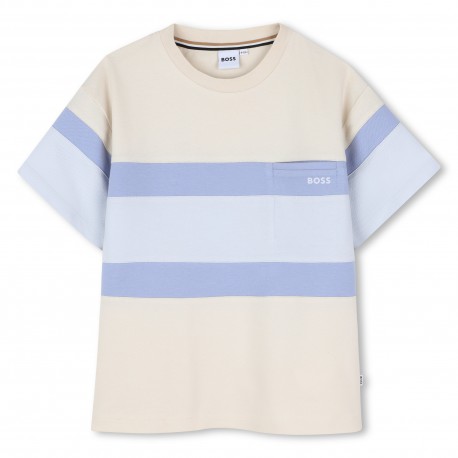 Pastelowy t-shirt chłopięcy Hugo Boss J52985 21C A