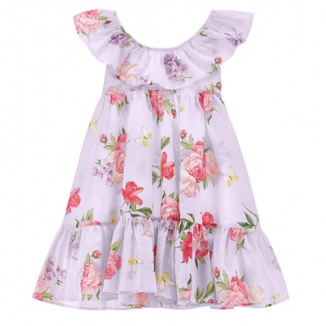 Sukienka dziewczęca w kwiaty Monnalisa 19G902 7045 0065 A