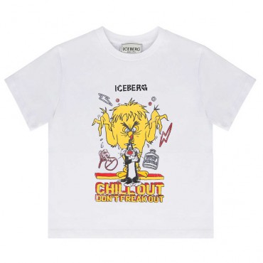 Biała koszulka dla chłopca Iceberg TSICE6100J BI